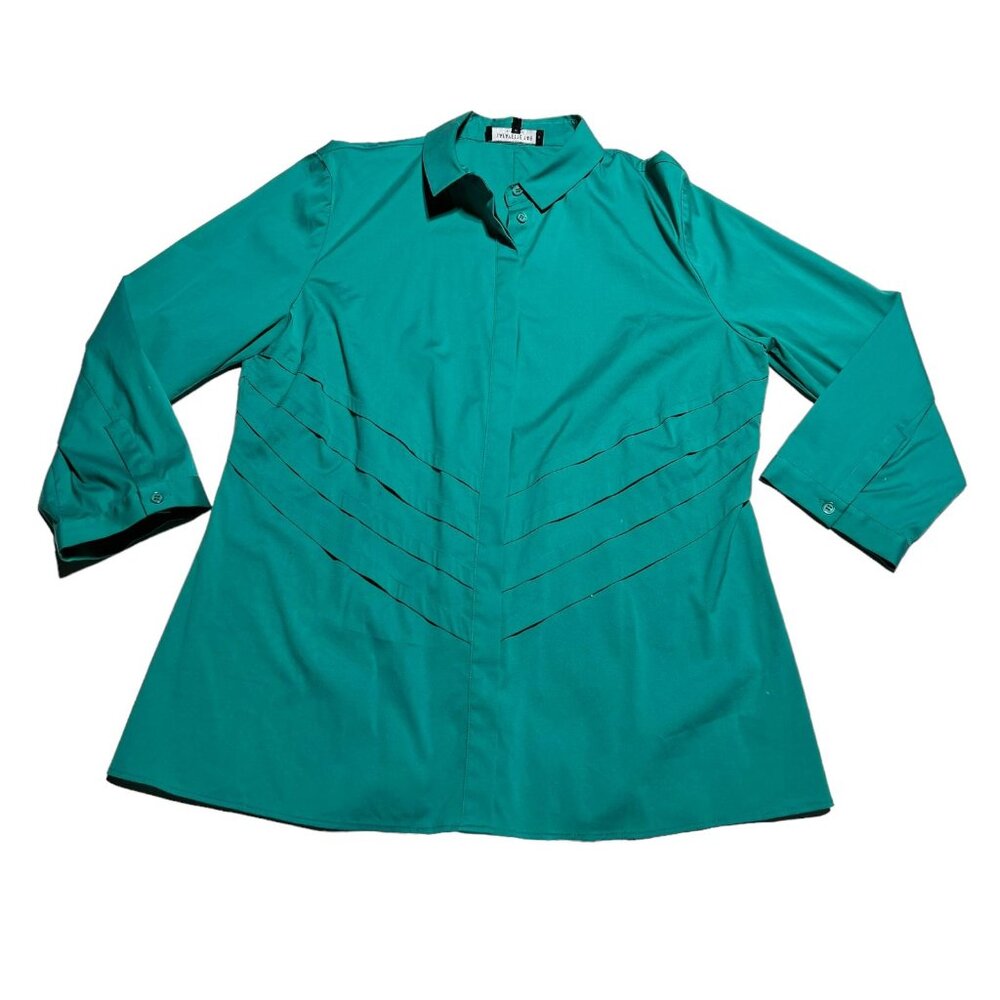 Lafayette 148 Teal Blouse Size 8